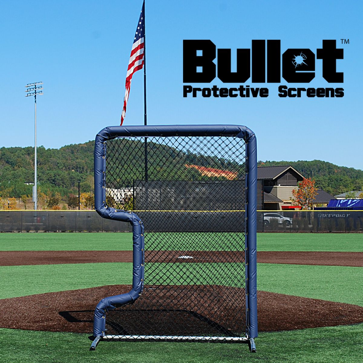 Bullet Front Toss 7' x 5' Baseball L - Screen - Custom Netting