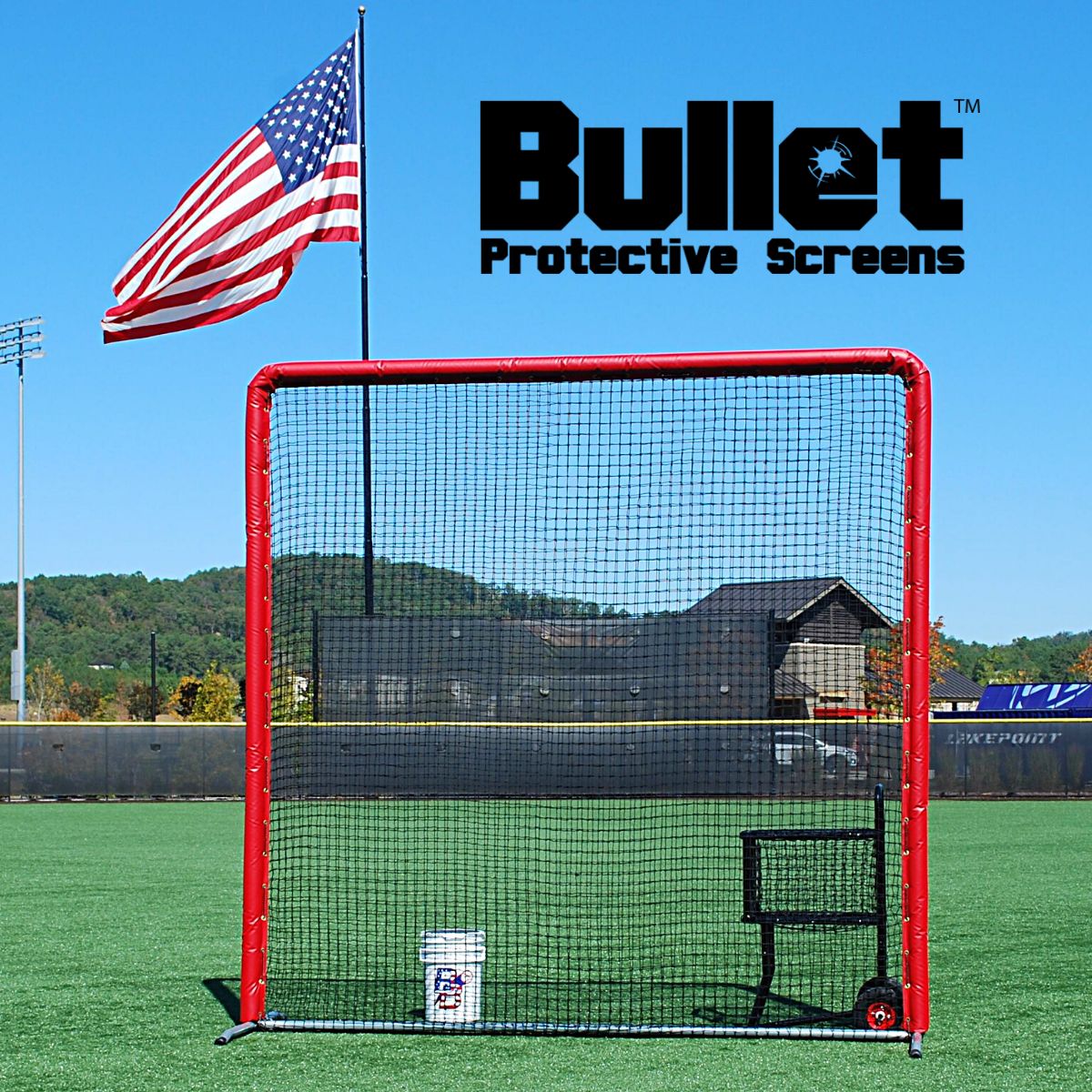 Bullet On - Field Protective Screen 10'H x 10'W - Custom Netting