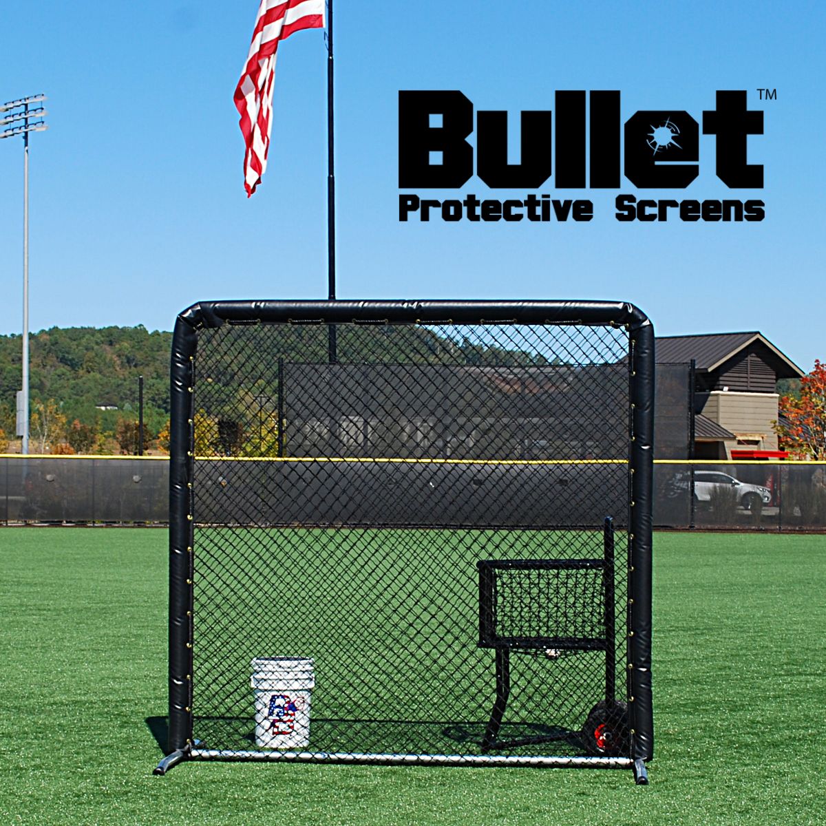 Bullet On - Field Protective Screen 7'H x 7'W - Custom Netting