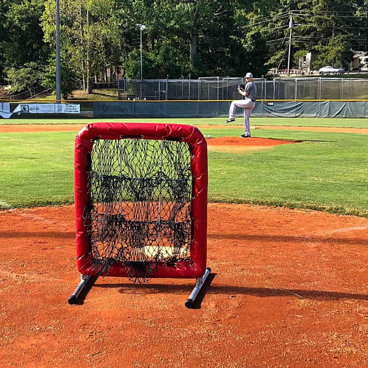 Pitcher's Pocket 9 - Hole Baseball Pitching Net - Custom Netting