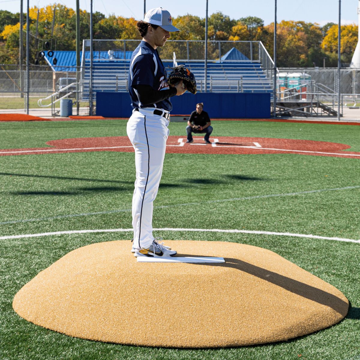 Portolite High School Baseball 10" One - Piece Game Pitching Mound (Ages 16+) - Custom Netting