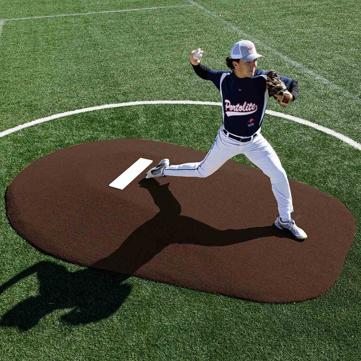Portolite High School Baseball 10" One - Piece Game Pitching Mound (Ages 16+) - Custom Netting