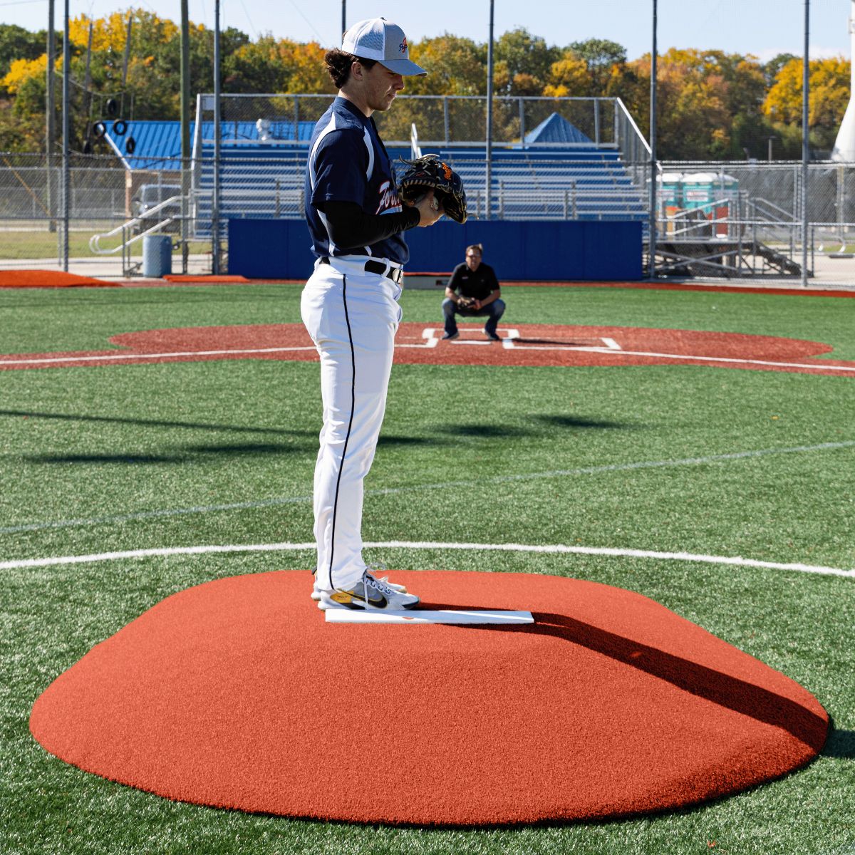 Portolite Middle School Baseball 8" One - Piece Game Pitching Mound (Ages 14+) - Custom Netting
