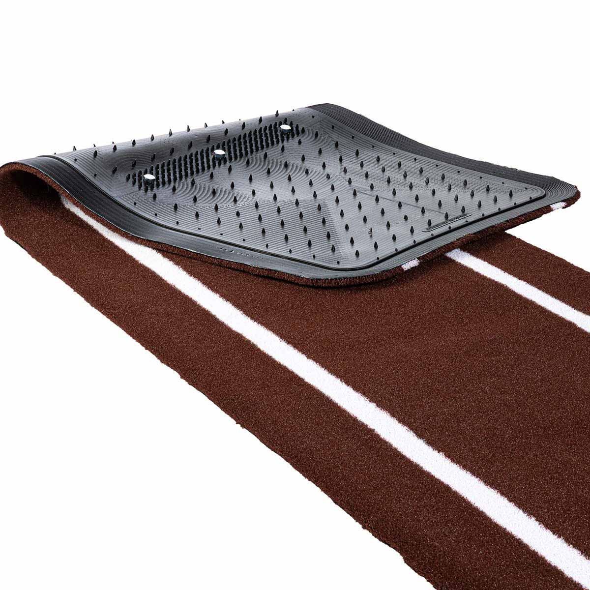Portolite Signature Softball Practice Mat with Spikes & Lines - Custom Netting