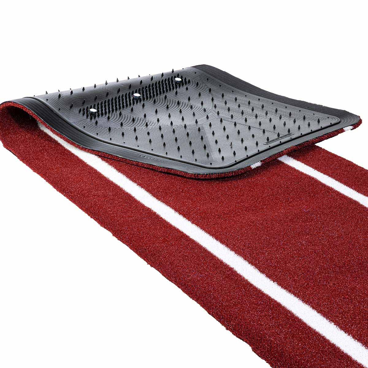 Portolite Signature Softball Practice Mat with Spikes & Lines - Custom Netting