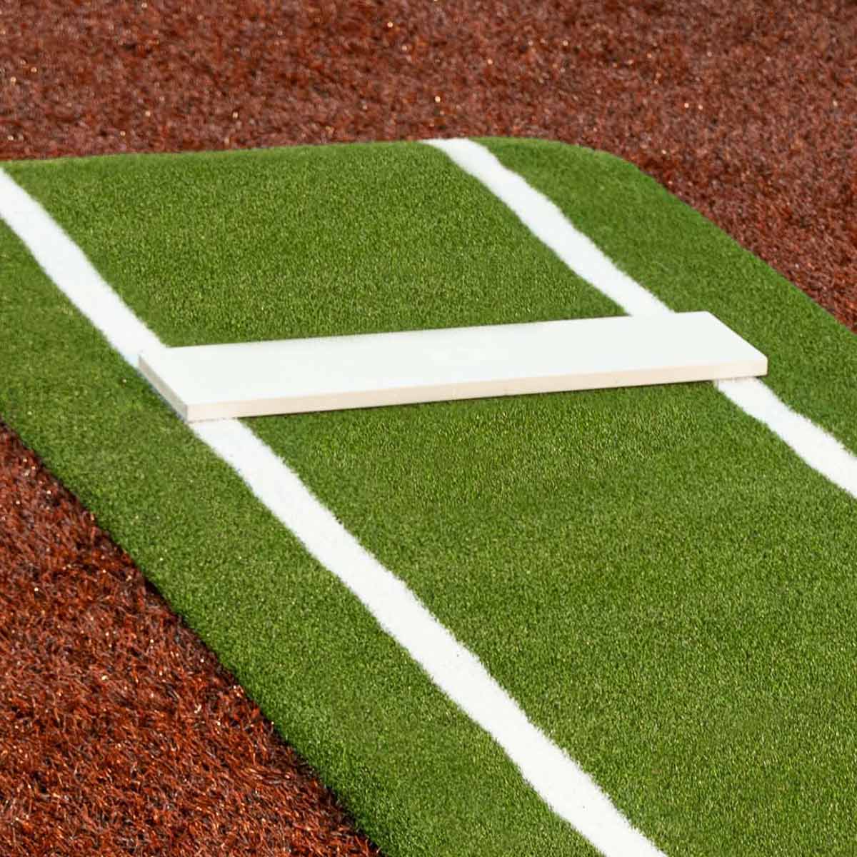 Portolite Ultimate Spiked Softball Practice Mat with Lines - Custom Netting