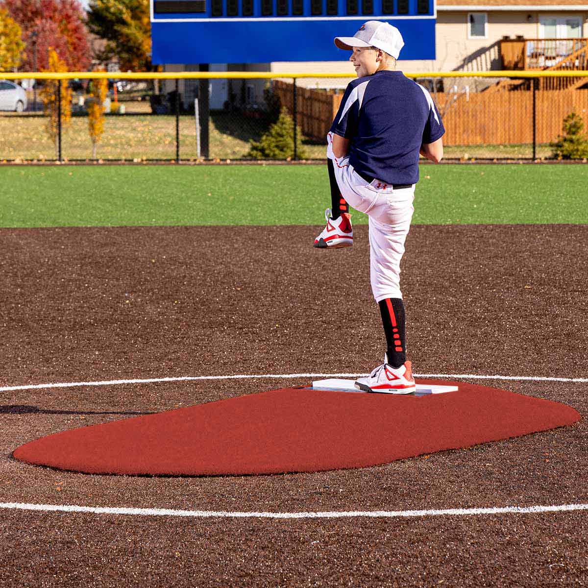 Portolite Youth Baseball 6" One - Piece Game Pitching Mound (Ages 8 - 13) - Custom Netting