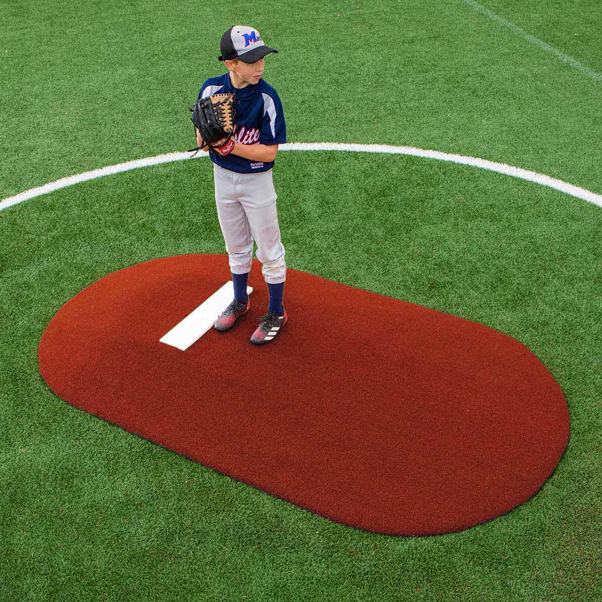 Portolite Youth Baseball 6" One - Piece Game Pitching Mound (Ages 8 - 13) - Custom Netting