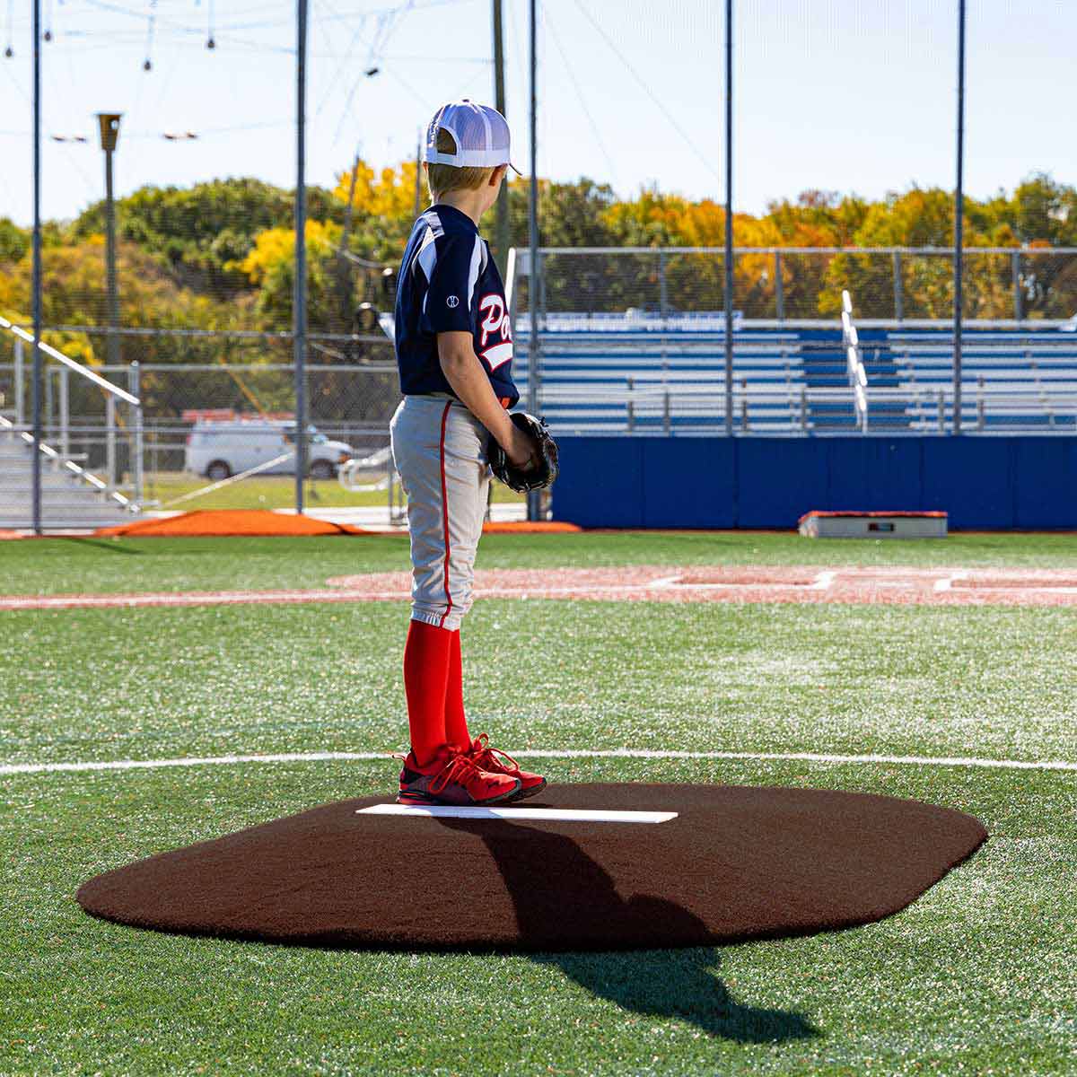 Portolite Youth Baseball 6" One - Piece Game Pitching Mound (Ages 8 - 13) - Custom Netting