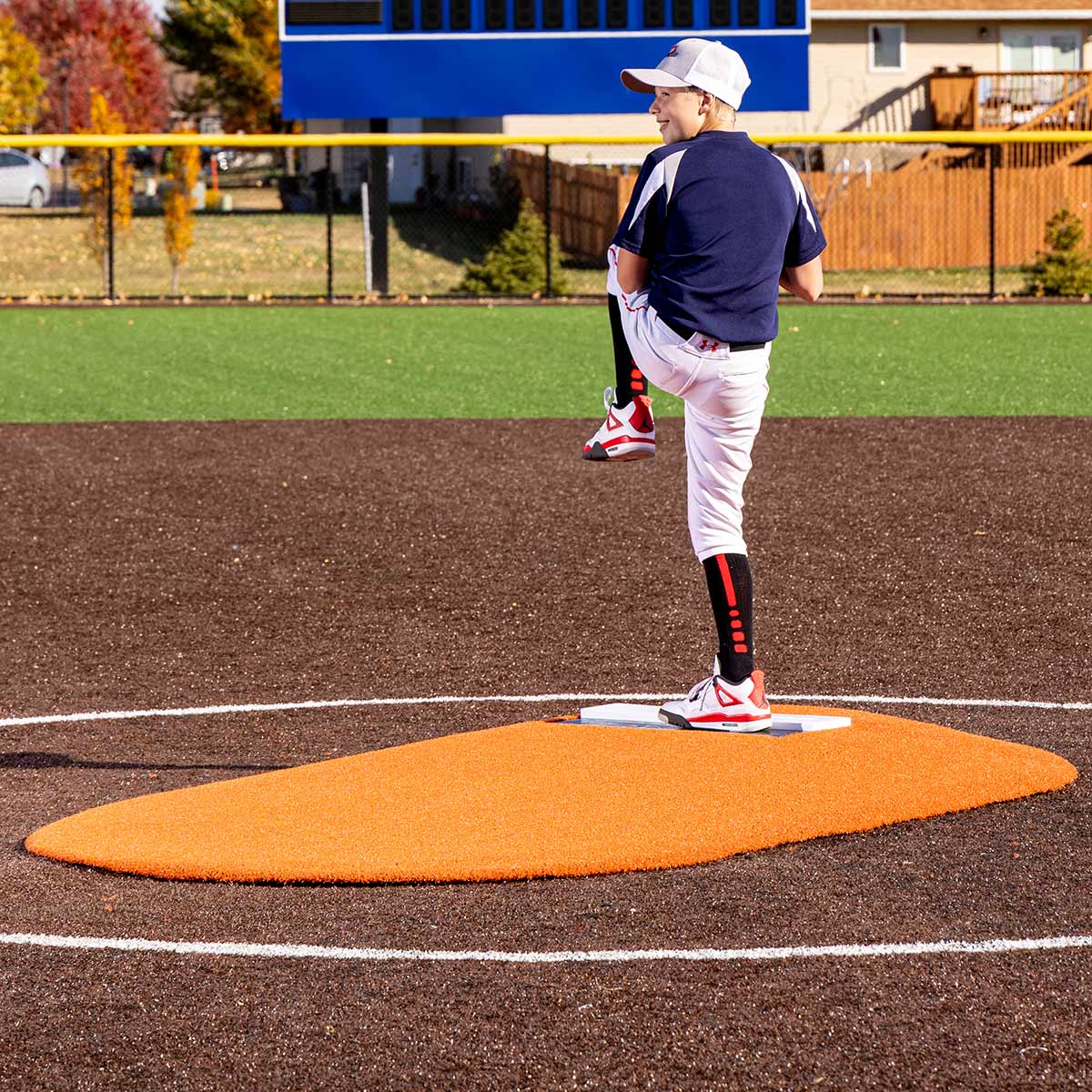 Portolite Youth Baseball 6" One - Piece Game Pitching Mound (Ages 8 - 13) - Custom Netting