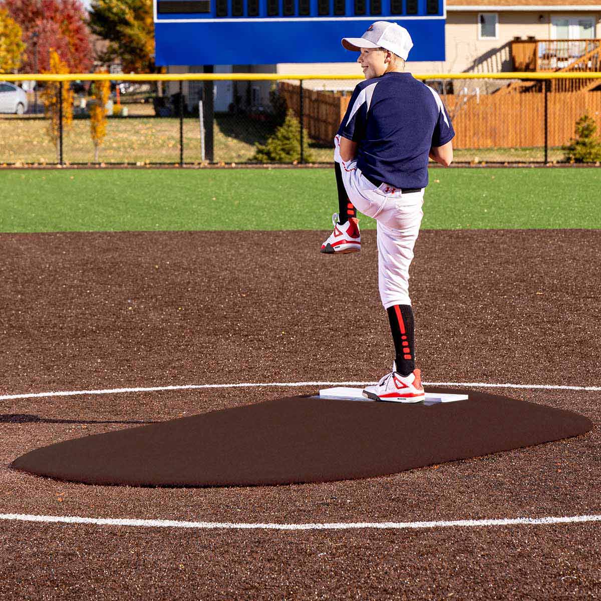 Portolite Youth Baseball 6" One - Piece Game Pitching Mound (Ages 8 - 13) - Custom Netting