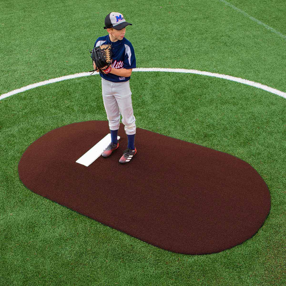 Portolite Youth Baseball 6" One - Piece Game Pitching Mound (Ages 8 - 13) - Custom Netting