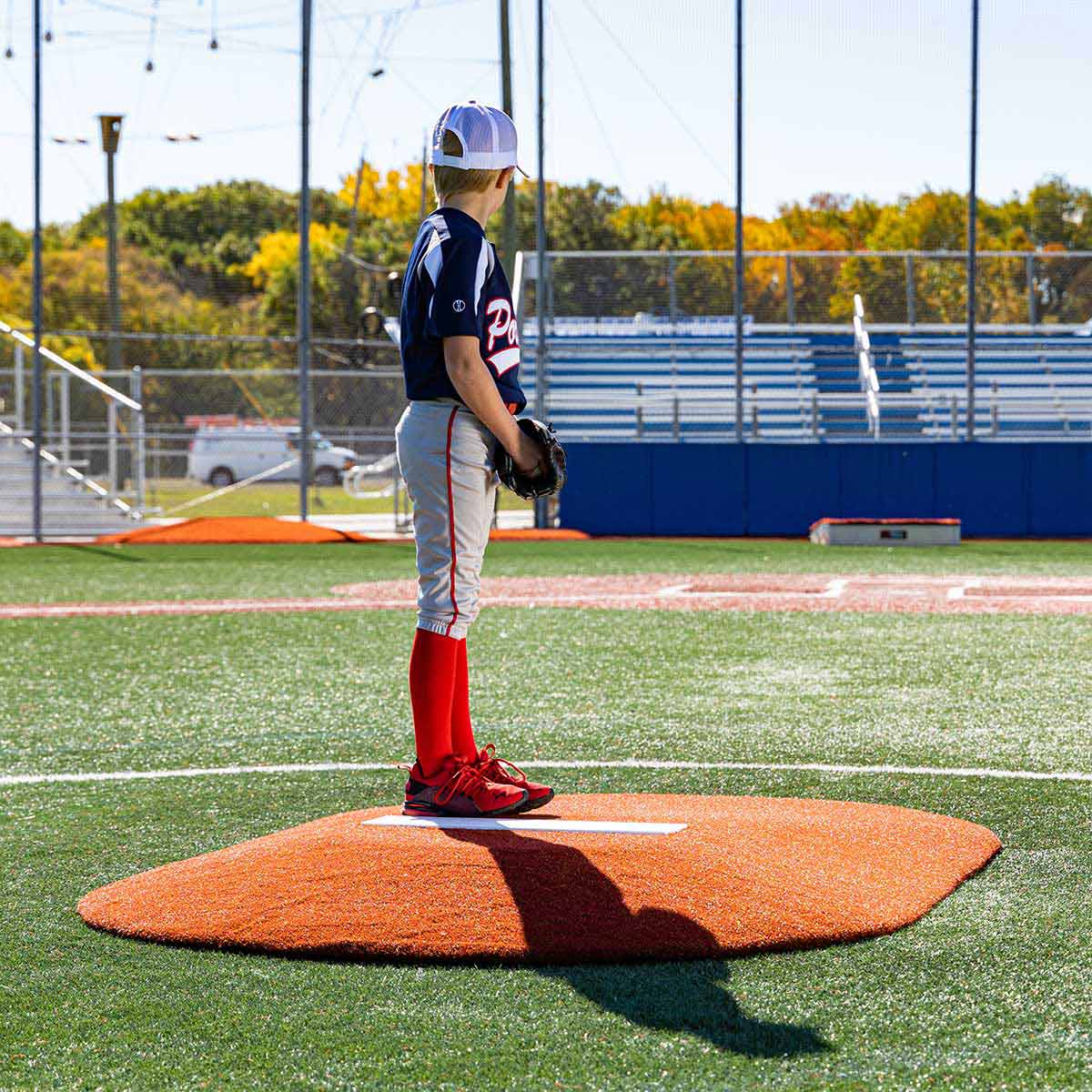 Portolite Youth Baseball 6" One - Piece Game Pitching Mound (Ages 8 - 13) - Custom Netting
