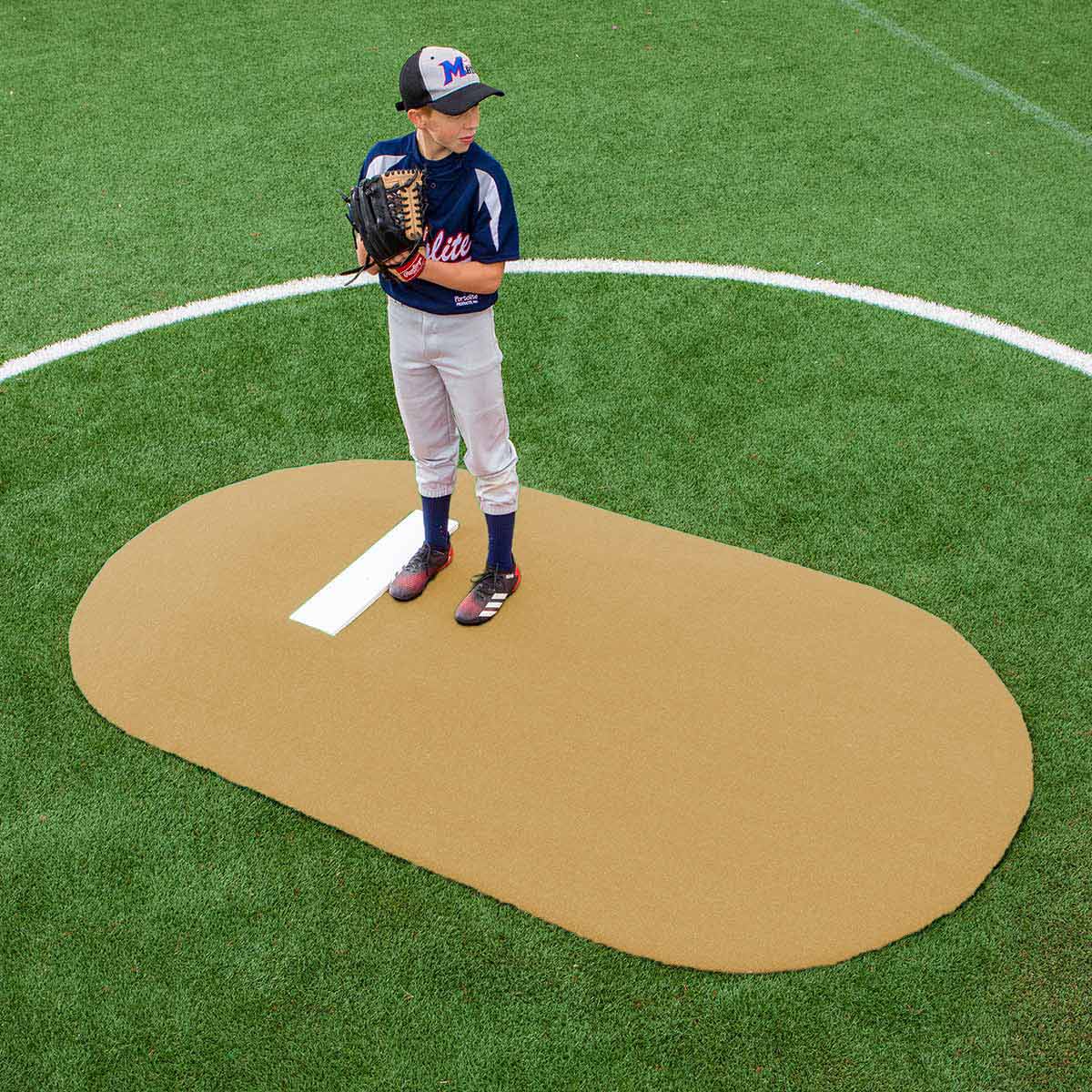 Portolite Youth Baseball 6" One - Piece Game Pitching Mound (Ages 8 - 13) - Custom Netting