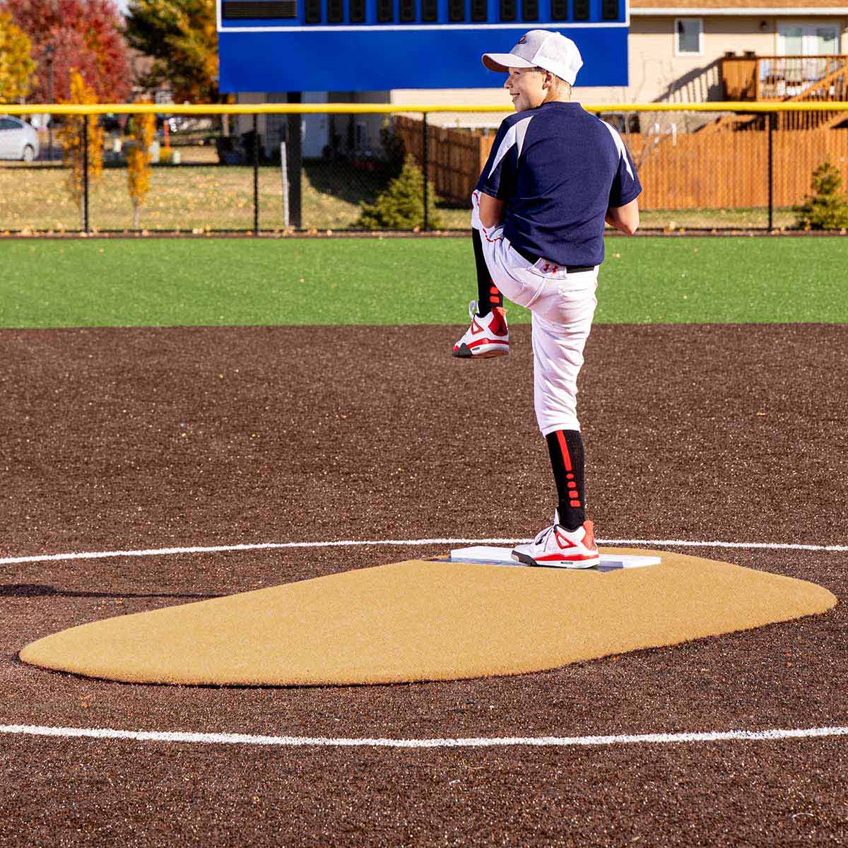 Portolite Youth Baseball 6" One - Piece Game Pitching Mound (Ages 8 - 13) - Custom Netting