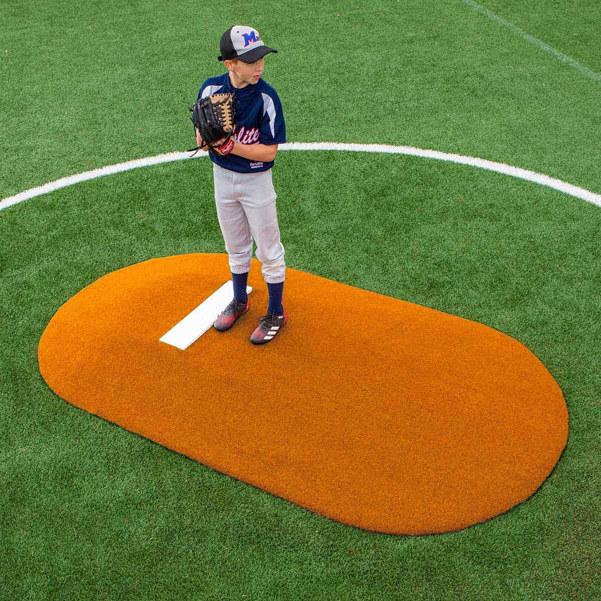 Portolite Youth Baseball 6" One - Piece Game Pitching Mound (Ages 8 - 13) - Custom Netting