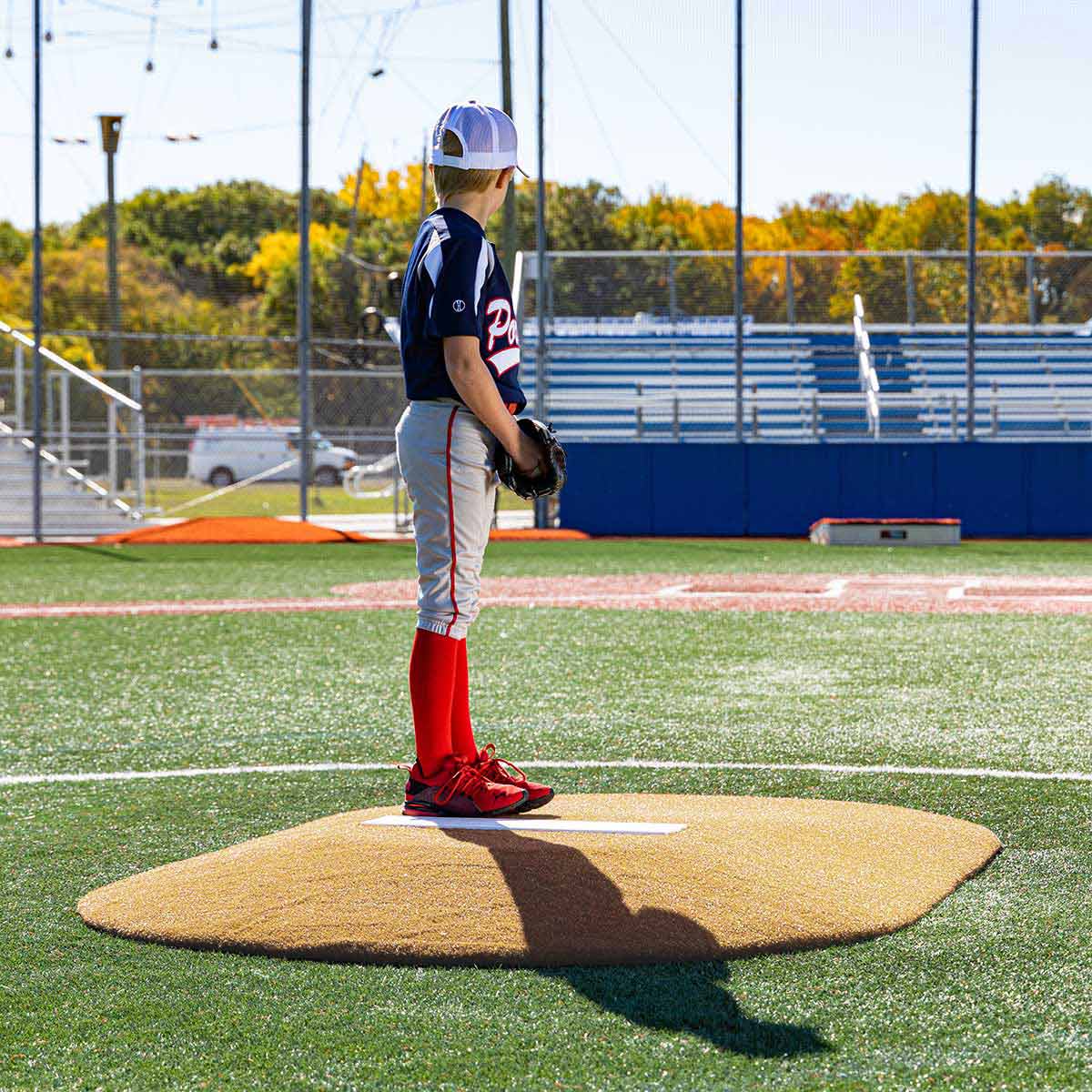 Portolite Youth Baseball 6" One - Piece Game Pitching Mound (Ages 8 - 13) - Custom Netting