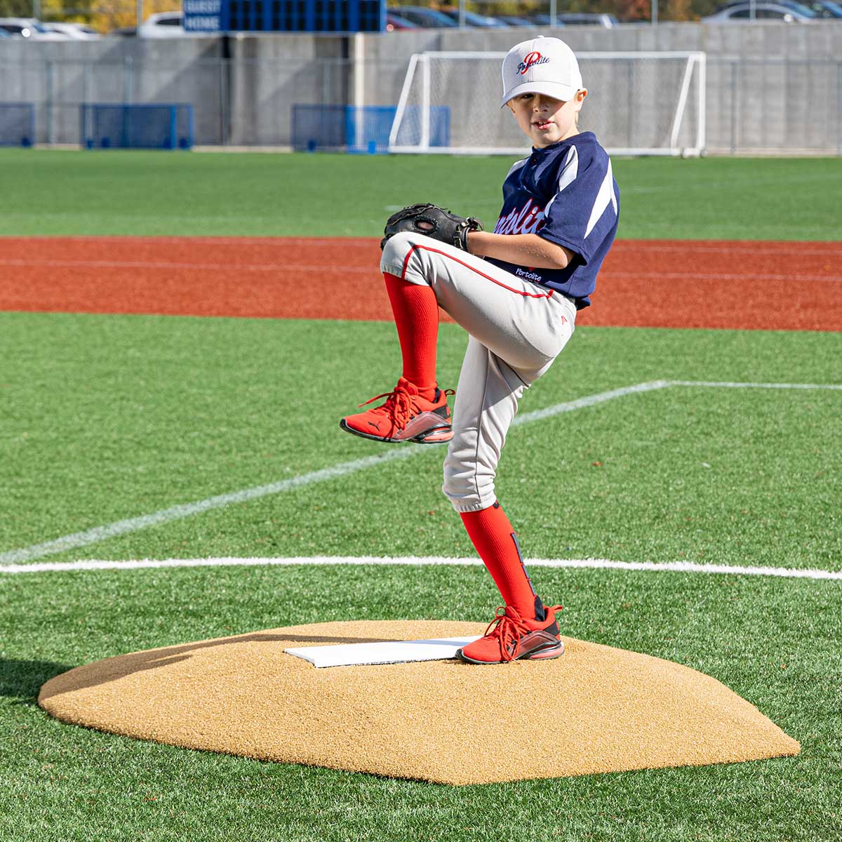 Portolite Youth Baseball 6" Stride Off Game Mound (Ages 13 & Under) - Custom Netting