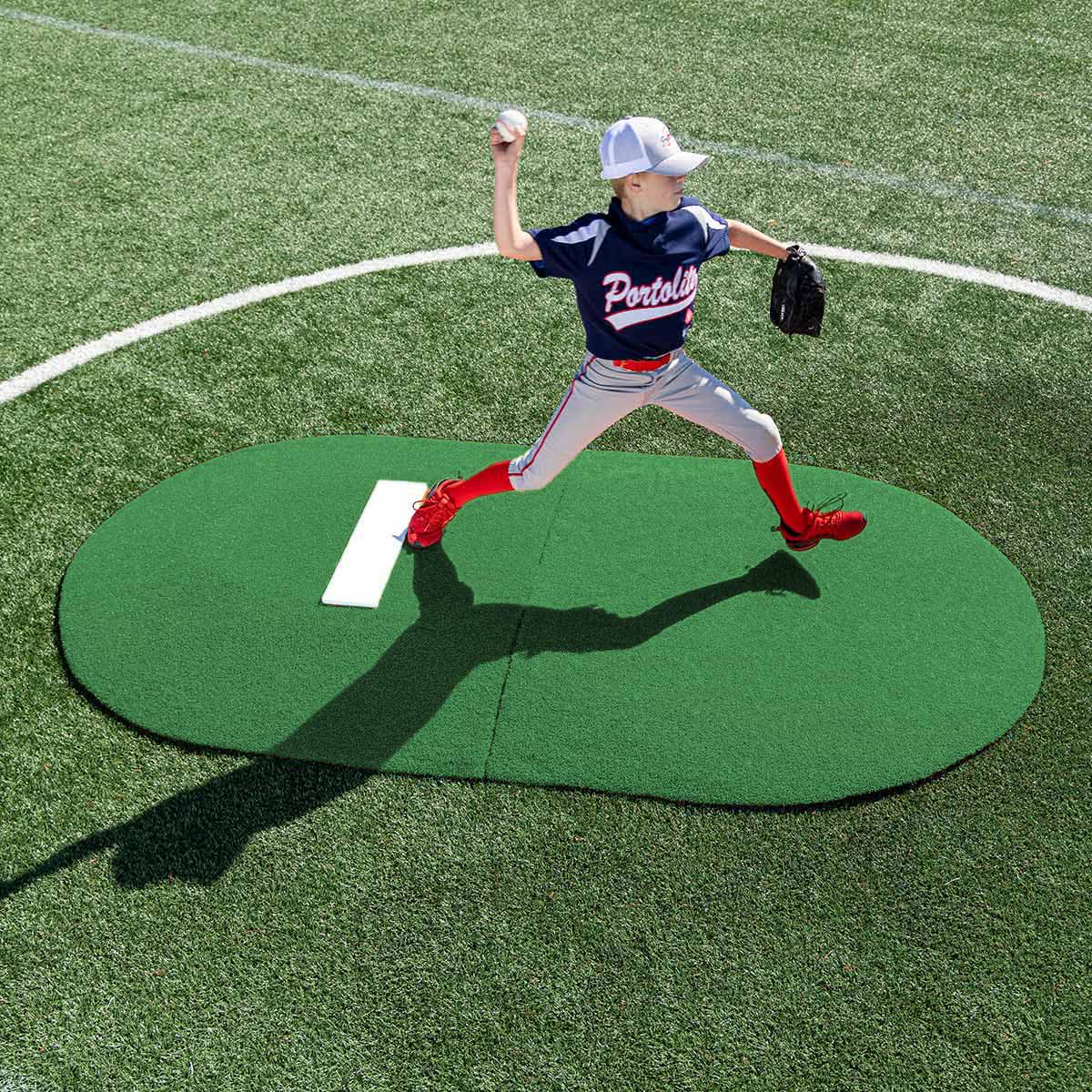 Portolite Youth Baseball 6" Two - Piece Game Pitching Mound (Ages 9 - 13) - Custom Netting