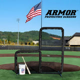 Armor L - Screen 7' x 7' Baseball Pitching Screen - Custom Netting