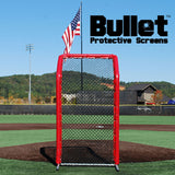 Bullet Fastpitch Softball Screen 8' x 4' with Overhead Protector - Custom Netting