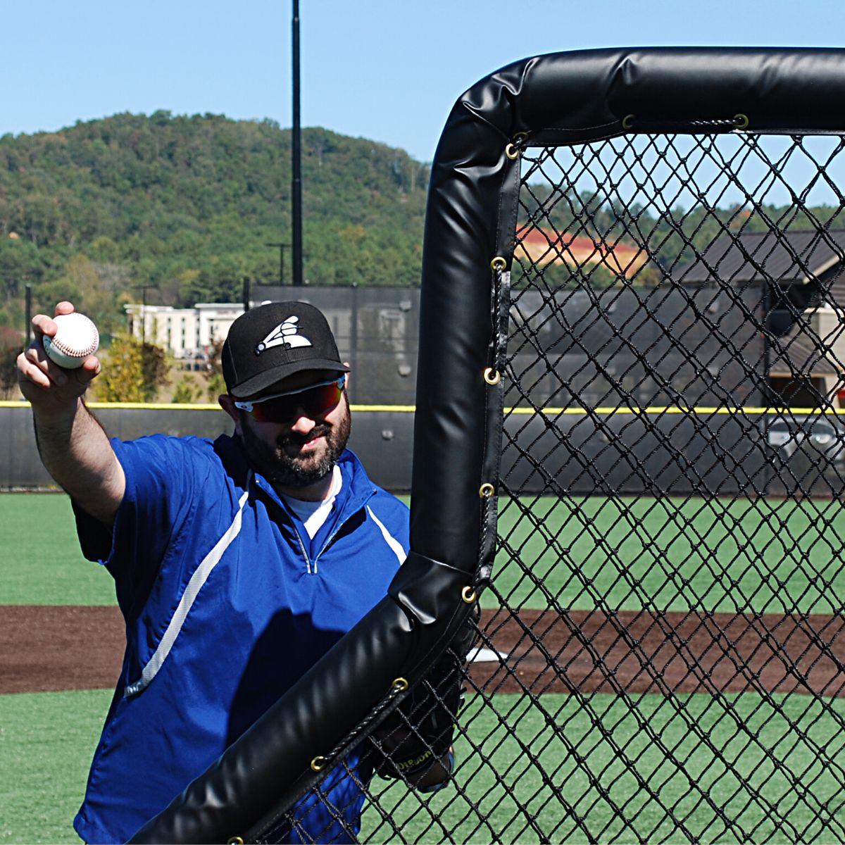 Bullet L - Screen 7' x 7' Baseball Pitching Screen - Custom Netting