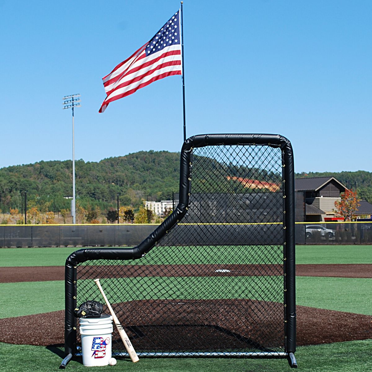 Bullet L - Screen 7' x 7' Baseball Pitching Screen - Custom Netting