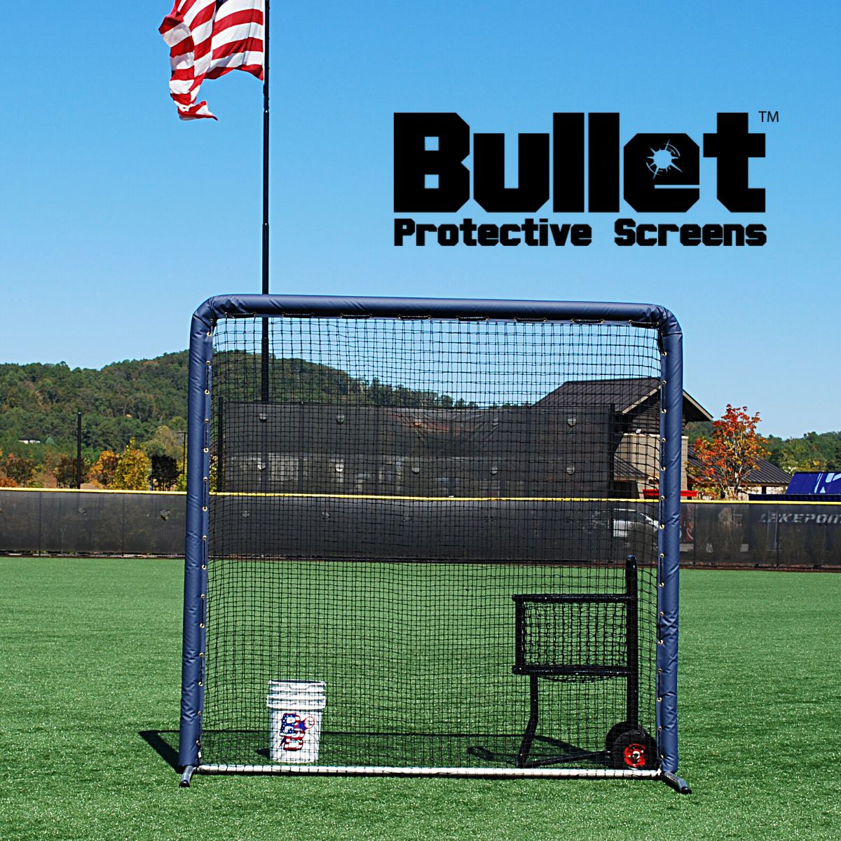 Bullet On - Field Protective Screen 8'H x 8'W - Custom Netting