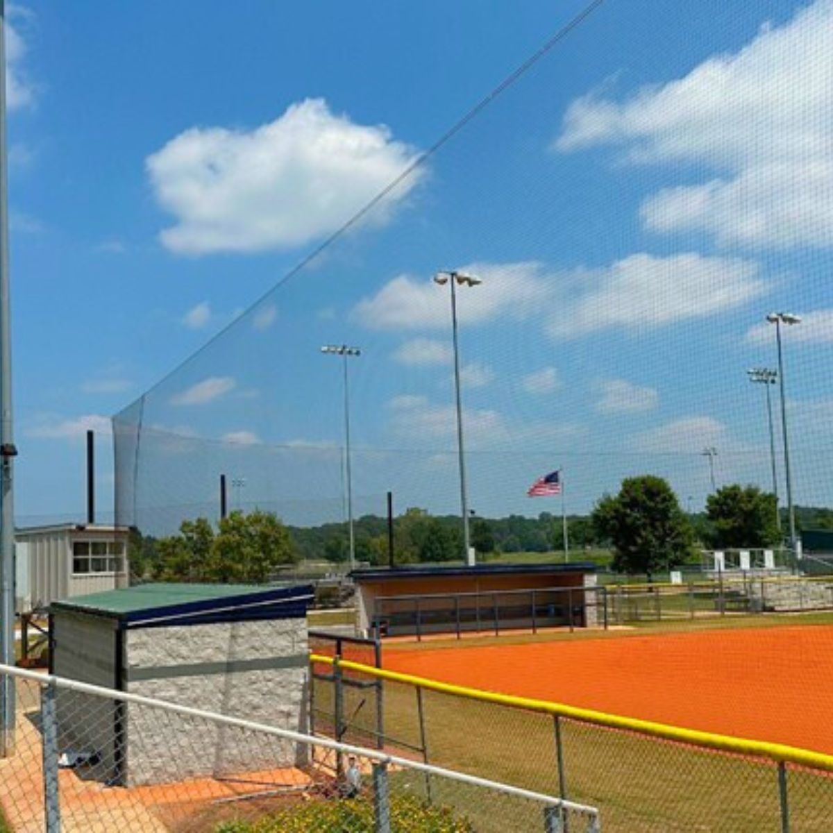 Foul Ball Baseball Barrier Netting Calculator