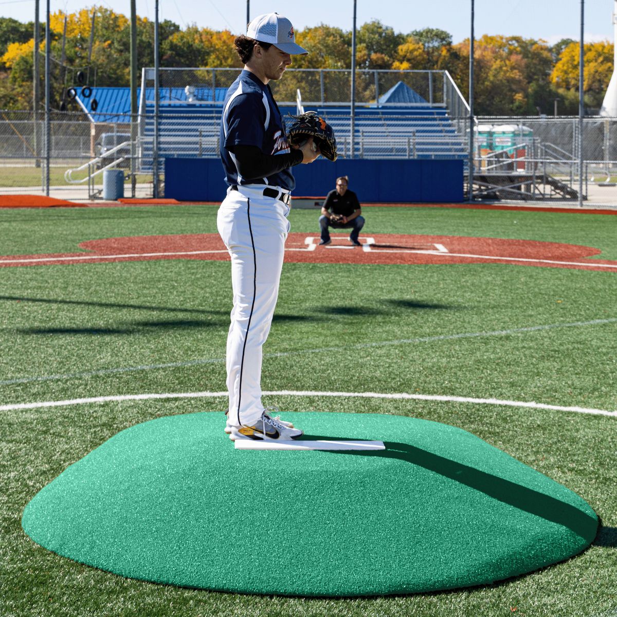 Portolite High School Baseball 10" One - Piece Game Pitching Mound (Ages 16+) - Custom Netting