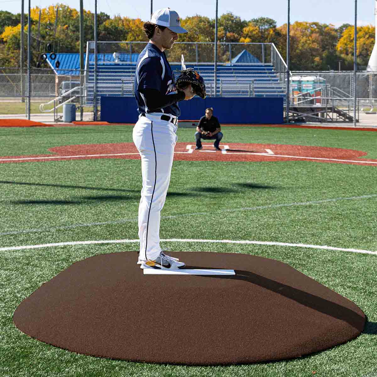 Portolite High School Baseball 10" One - Piece Game Pitching Mound (Ages 16+) - Custom Netting