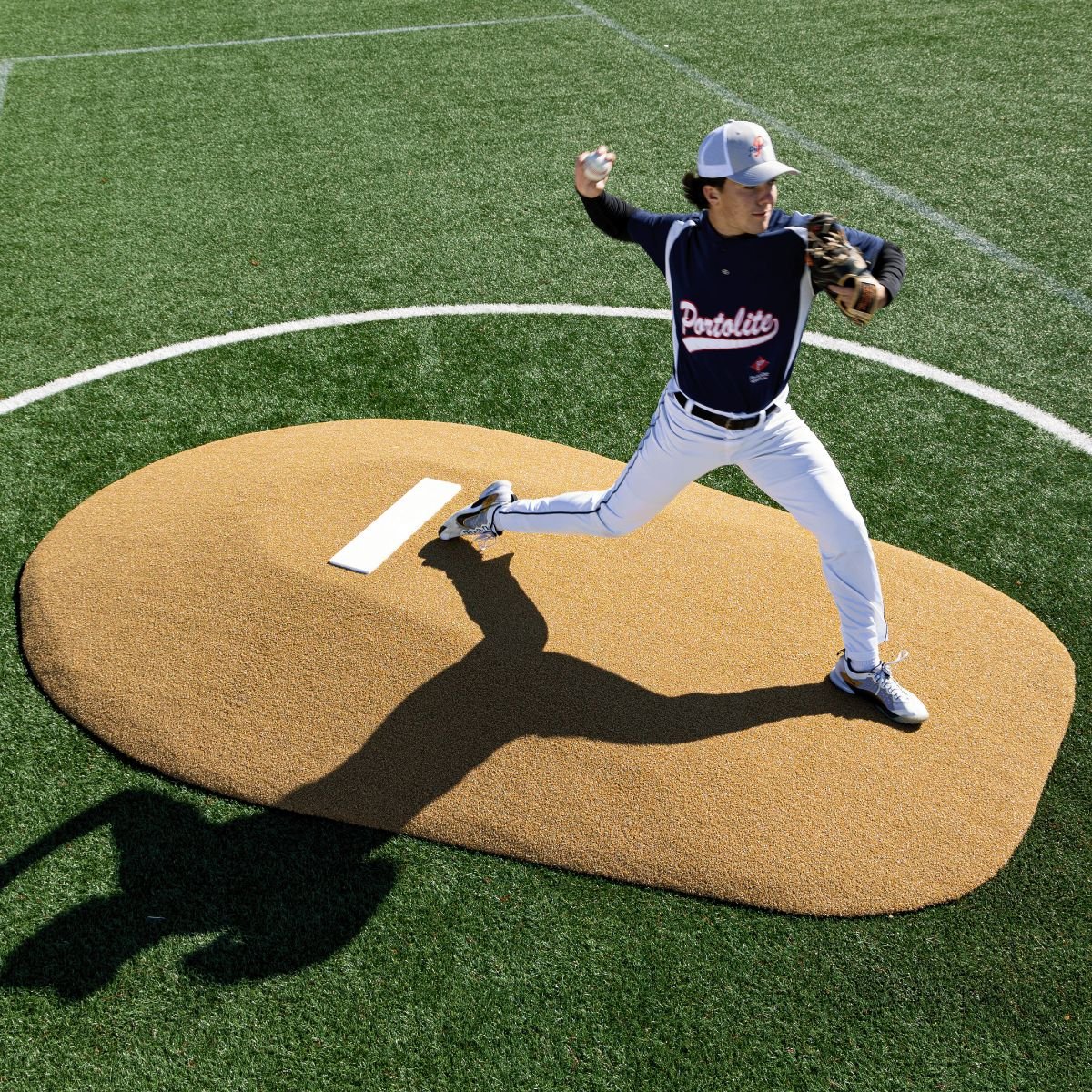 Portolite High School Baseball 10" One - Piece Game Pitching Mound (Ages 16+) - Custom Netting