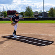 Portolite Pro Spiked Softball Game Mat with Lines - Custom Netting