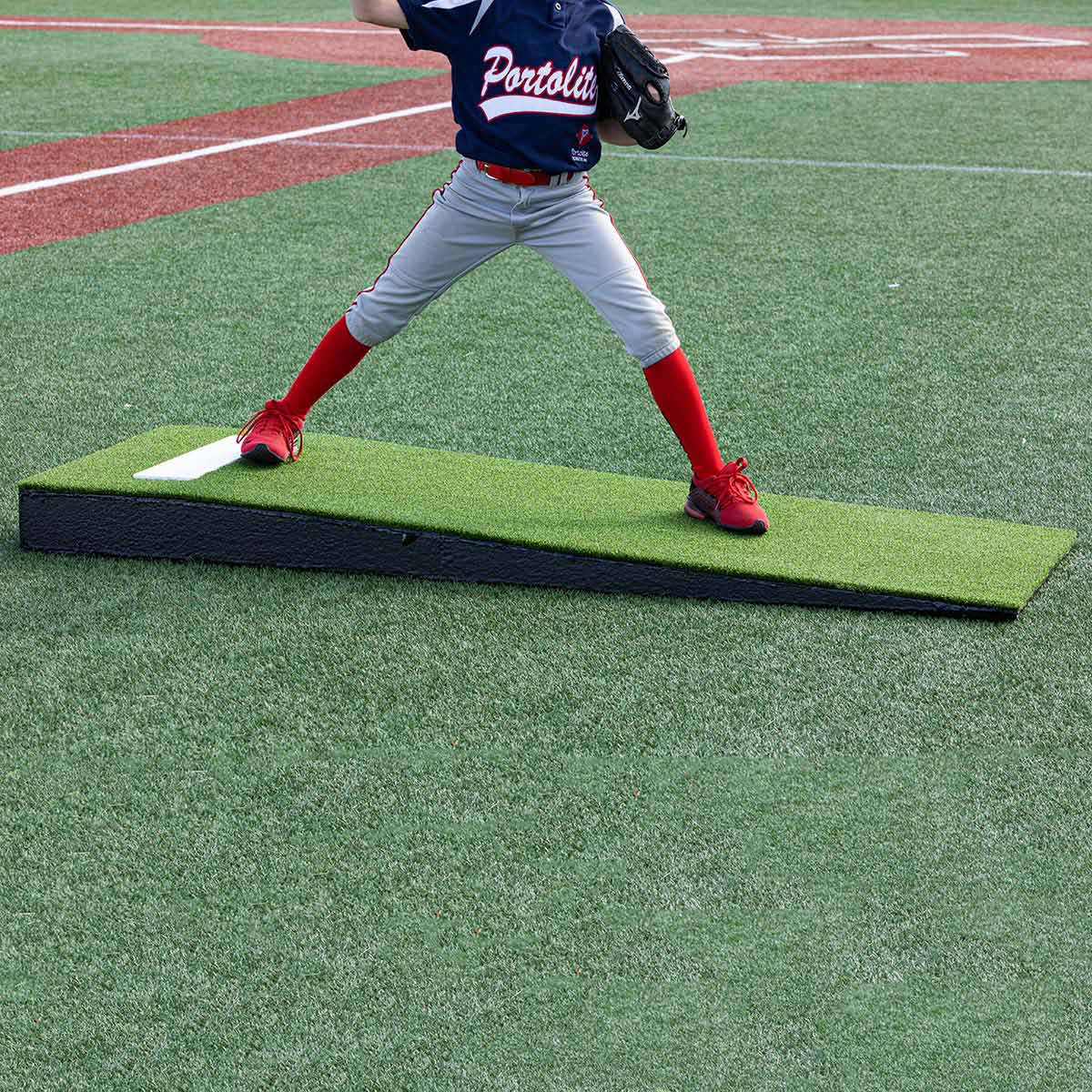 Portolite Youth Baseball One - Piece Junior Practice Pitching Mound (Ages 5 - 12) - Custom Netting