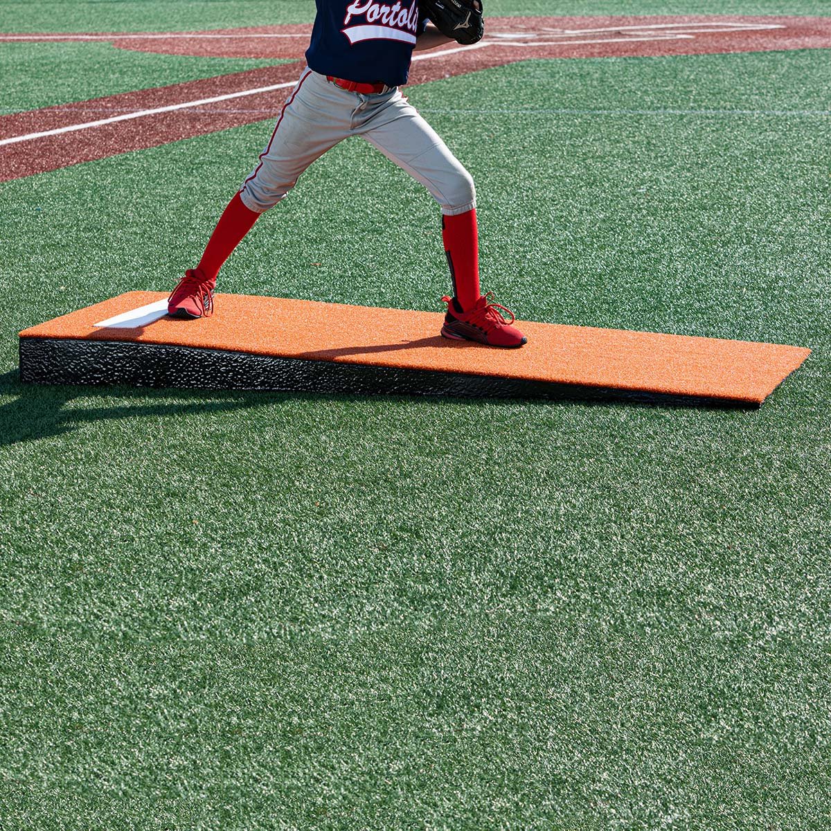 Portolite Youth Baseball One - Piece Junior Practice Pitching Mound (Ages 5 - 12) - Custom Netting